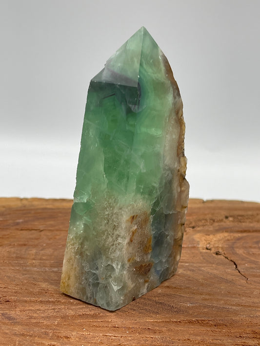 Rainbow Fluorite Tower Half Raw