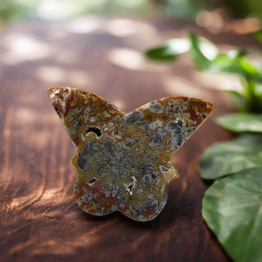 Agate Butterfly Carving