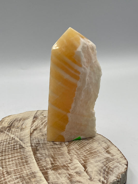 Orange Calcite Half Raw Point