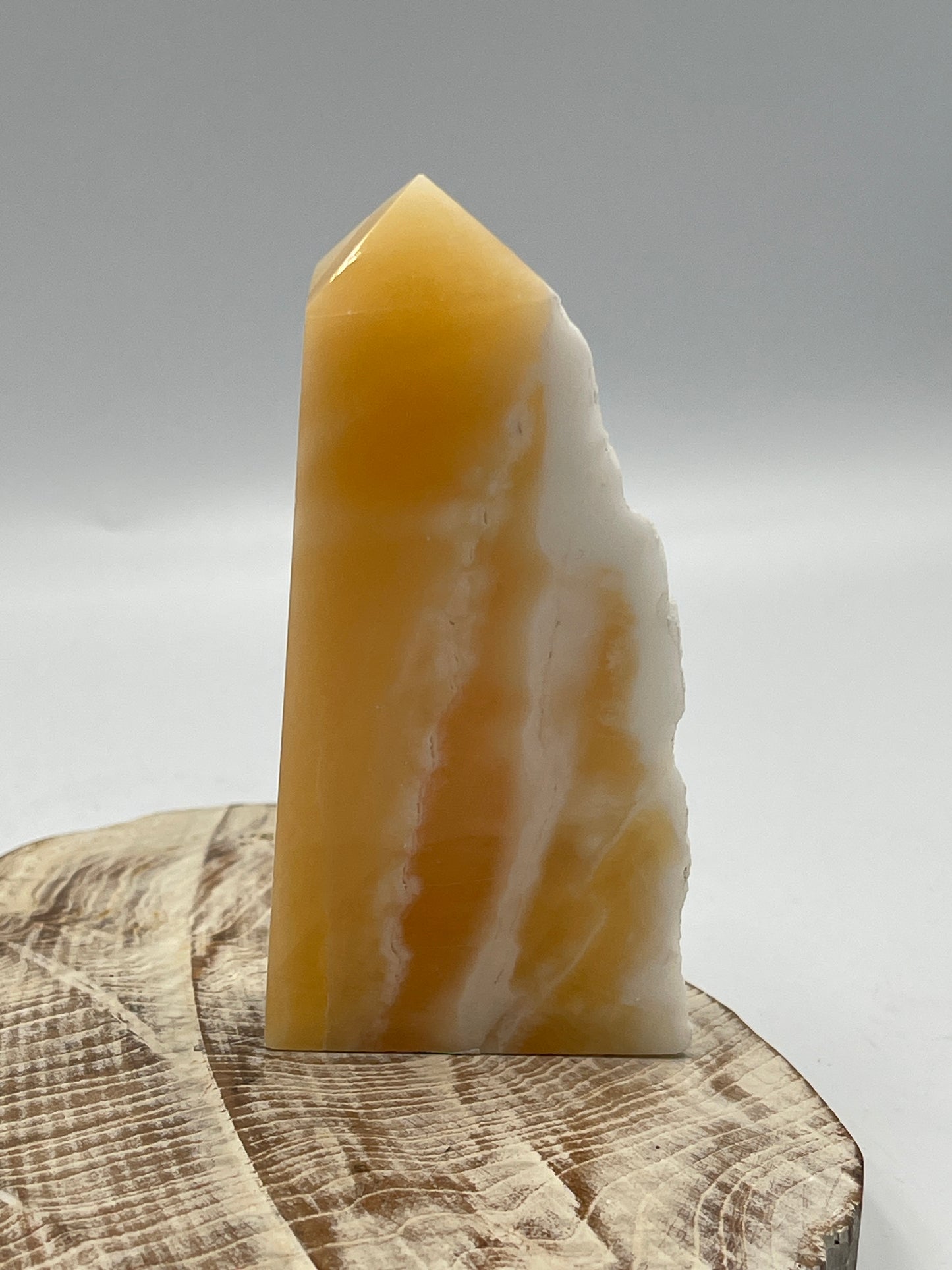 Orange Calcite Half Raw Point