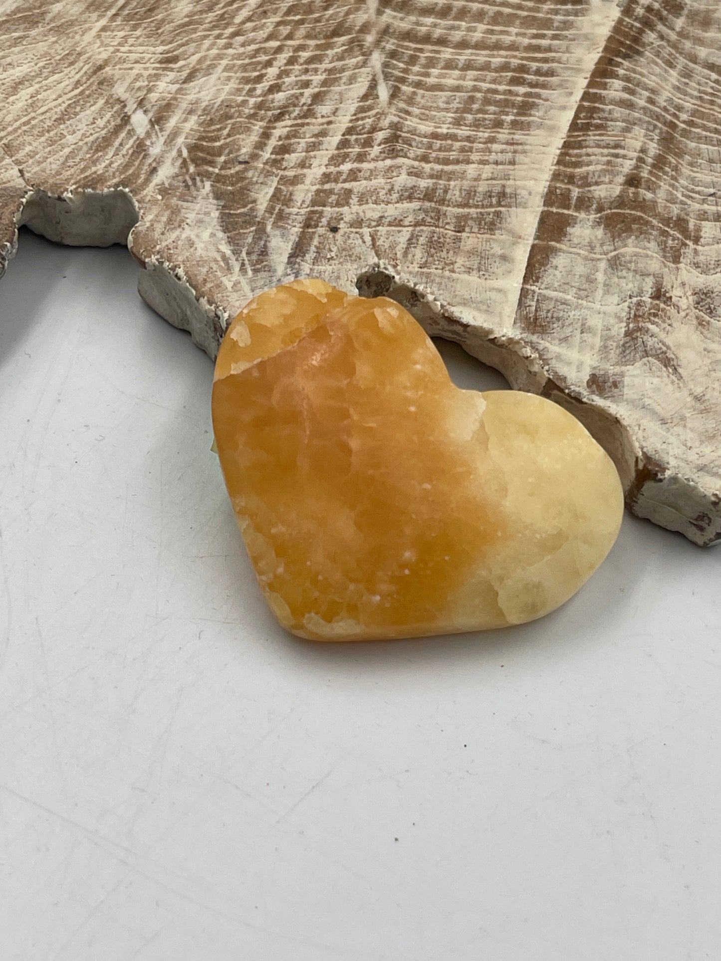 Orange Calcite Heart