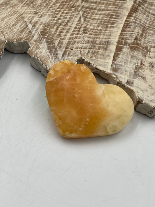 Orange Calcite Heart