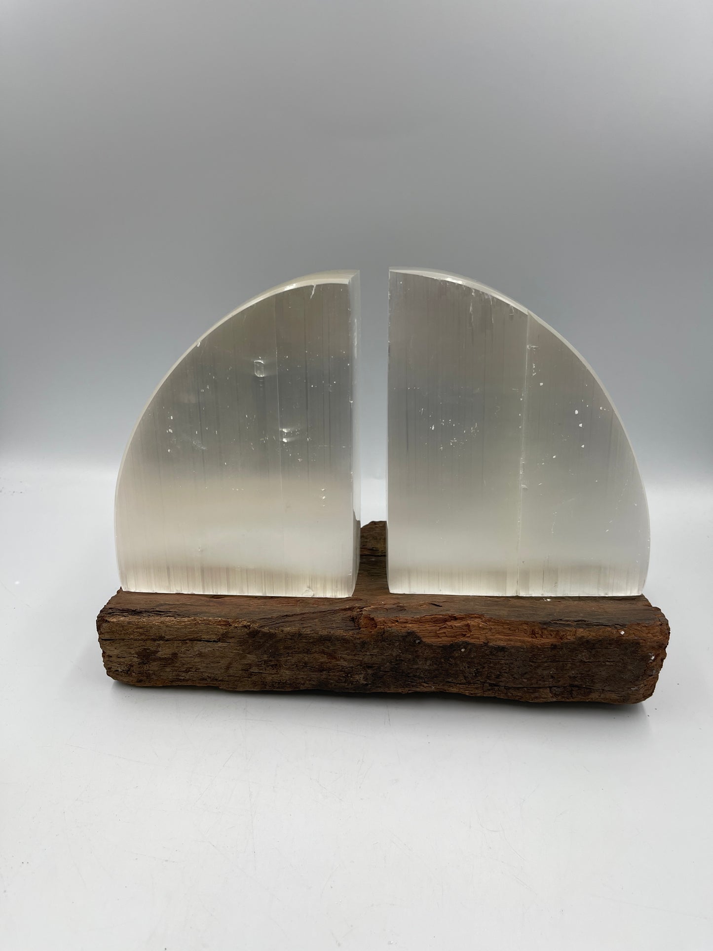 Selenite Bookends (have been repaired)