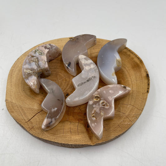 Flower Agate Moons