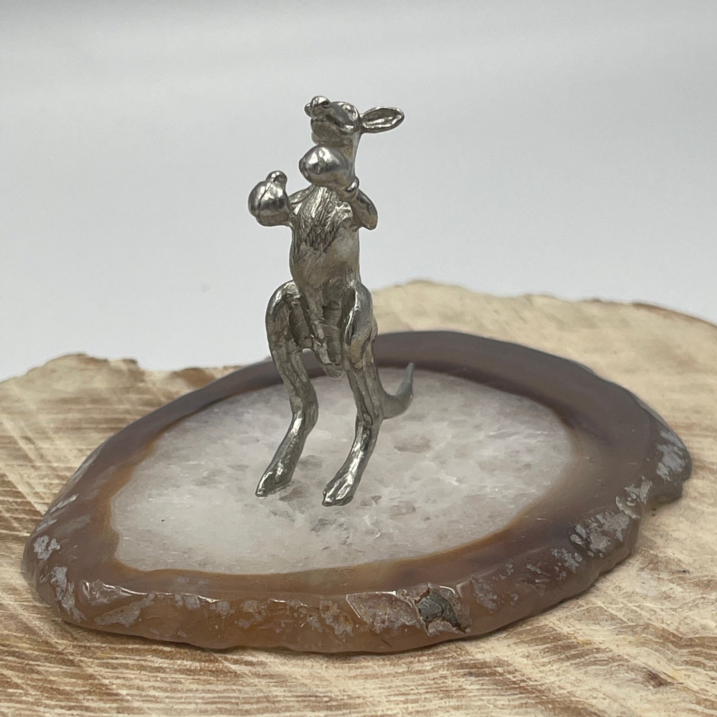 Kangaroo On Agate Slice