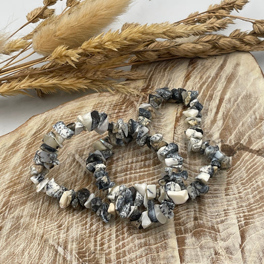 Dendritic Agate Chip Bracelets