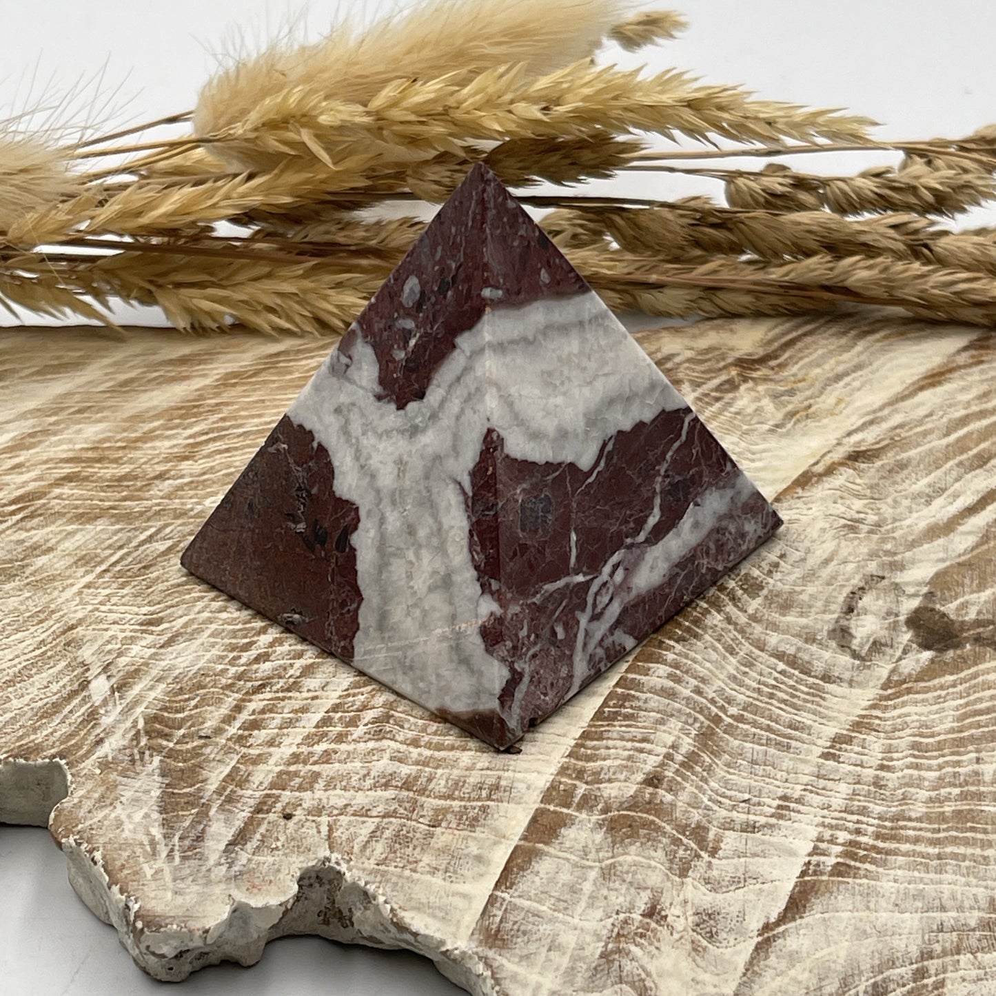 Red Coral Onyx Pyramid