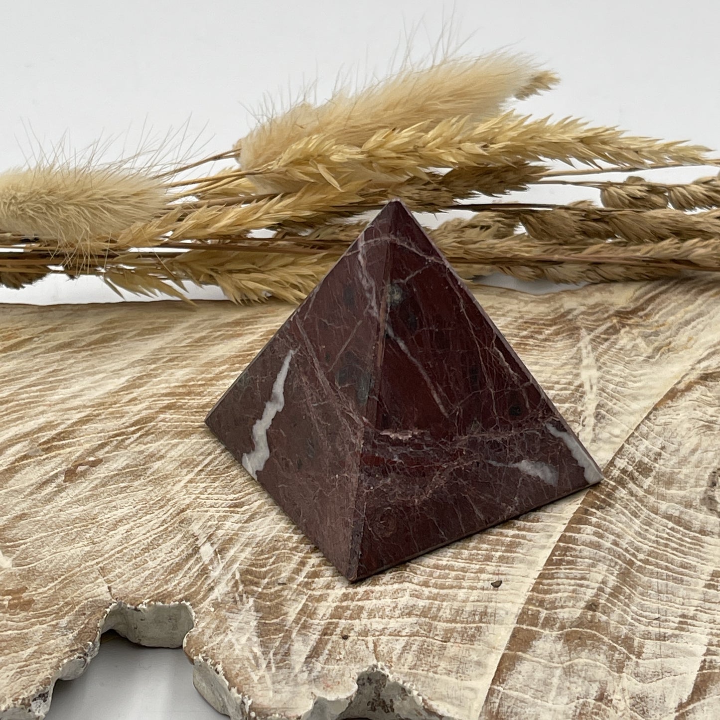 Red Coral Onyx Pyramid