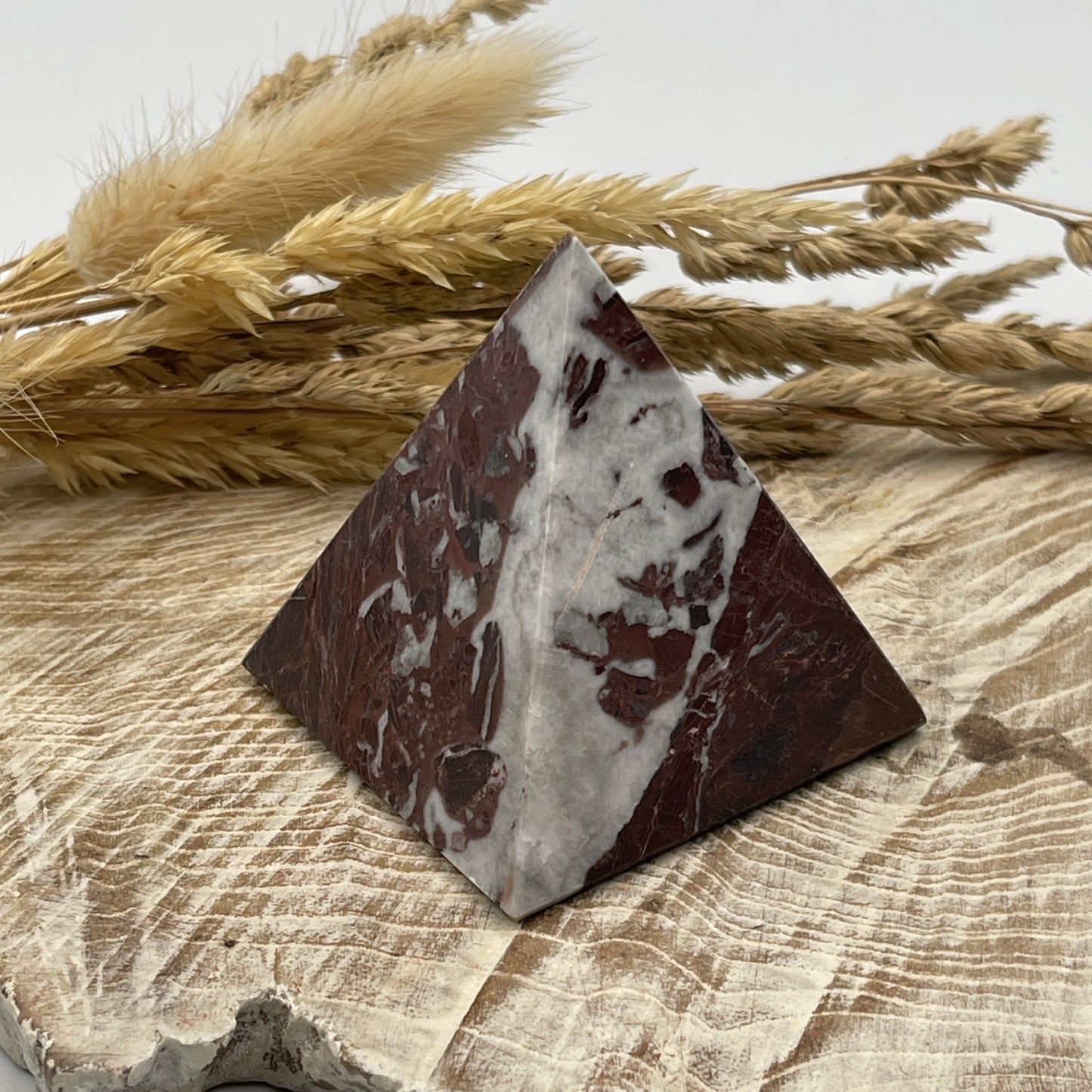 Red Coral Onyx Pyramid