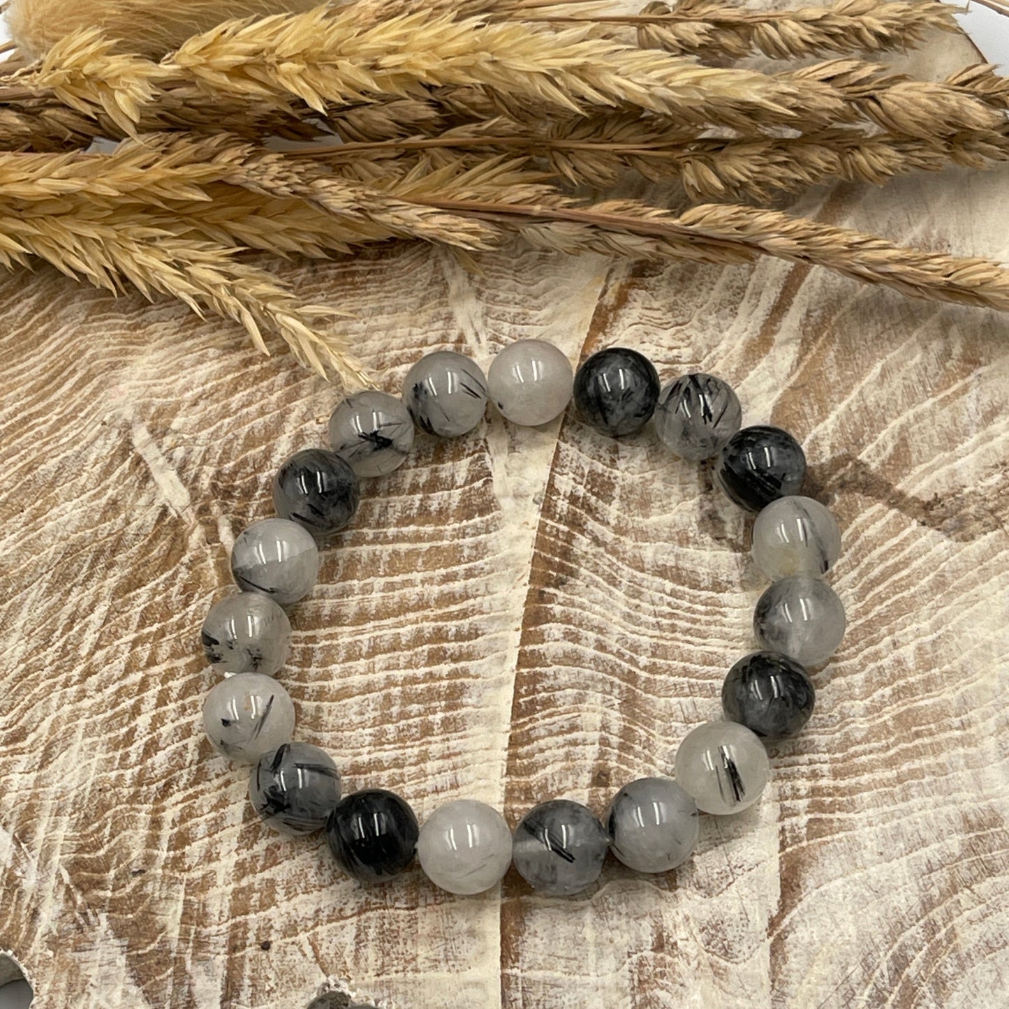 Tourmaline Quartz Bead Bracelet