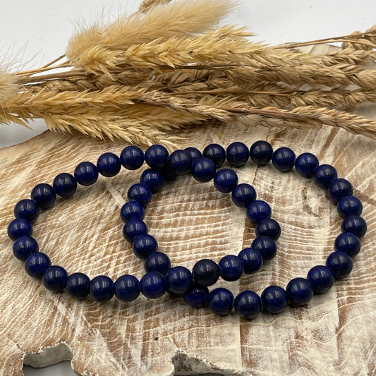 Purple Agate Bead Bracelet - 8mm