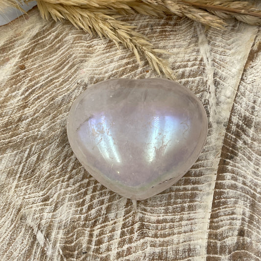 Rose Quartz Aura Heart