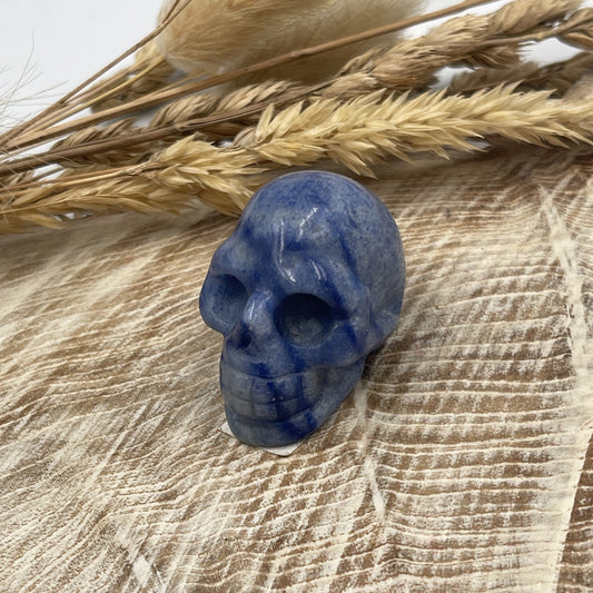 Blue Quartz Skull