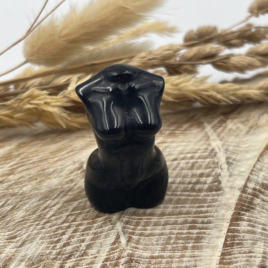 Black Obsidian Lady Figure
