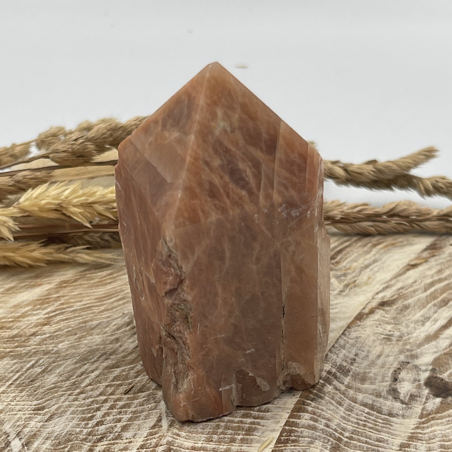 Peach Moonstone Raw Point