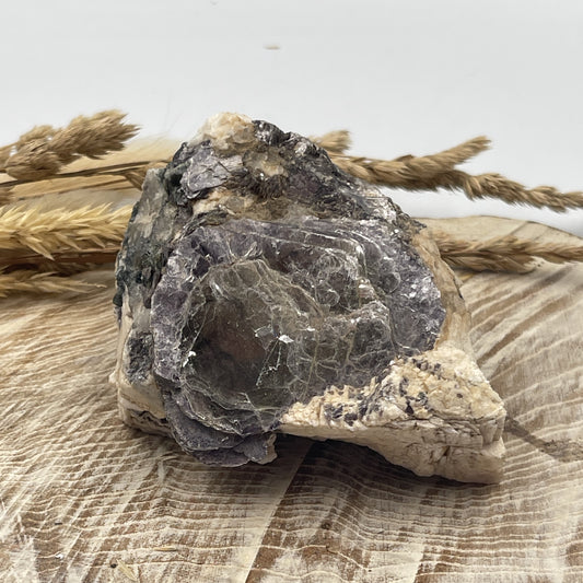 Raw Lepidolite Mica, Quartz & Black Tourmaline