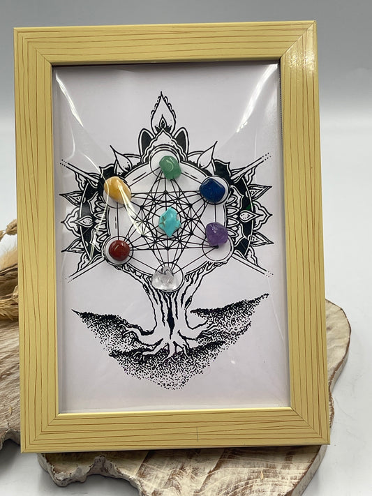 Abstract Tree / Metatrons  Picture With Crystals