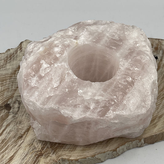 Rose Quartz T-Light Holder