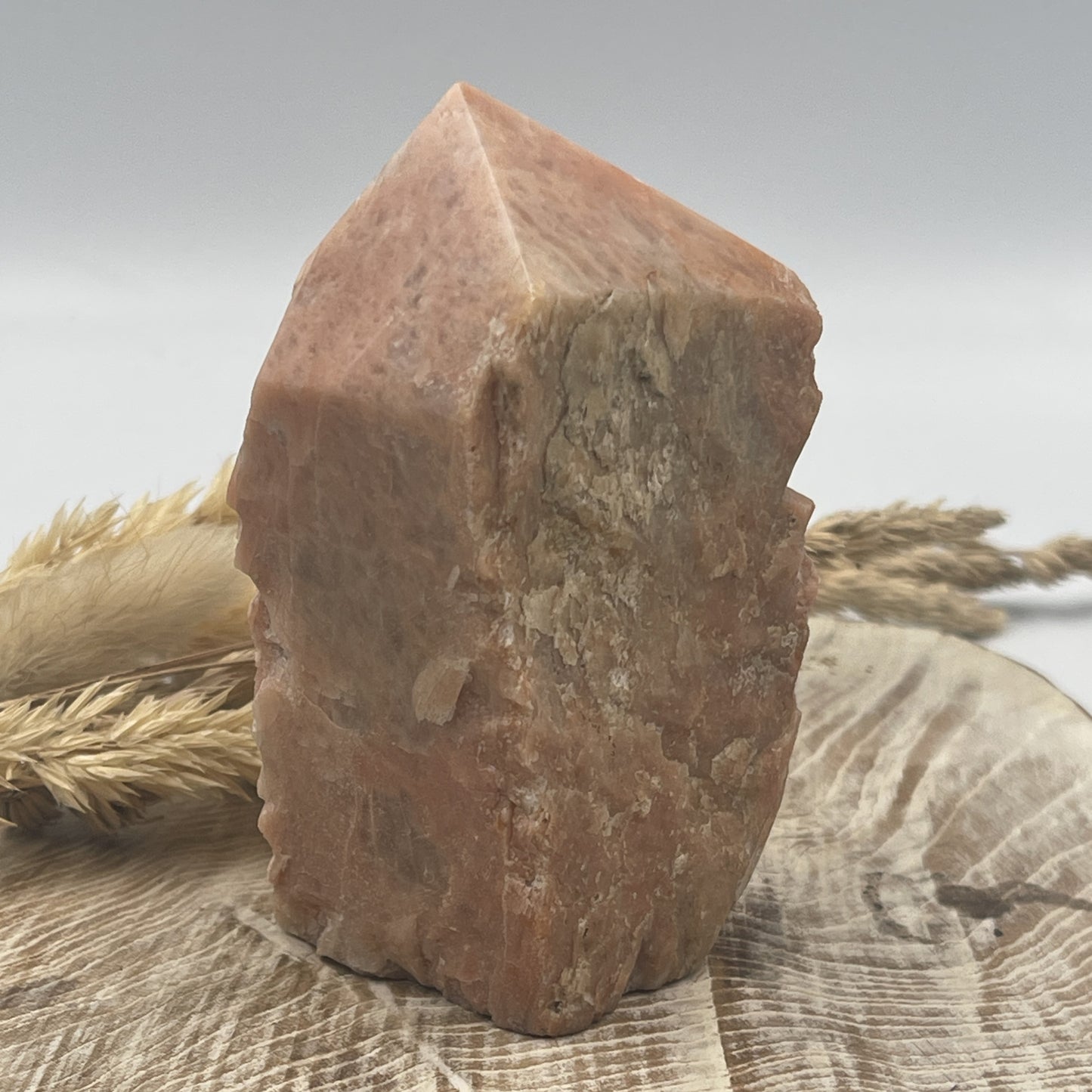 Peach Moonstone Raw Point