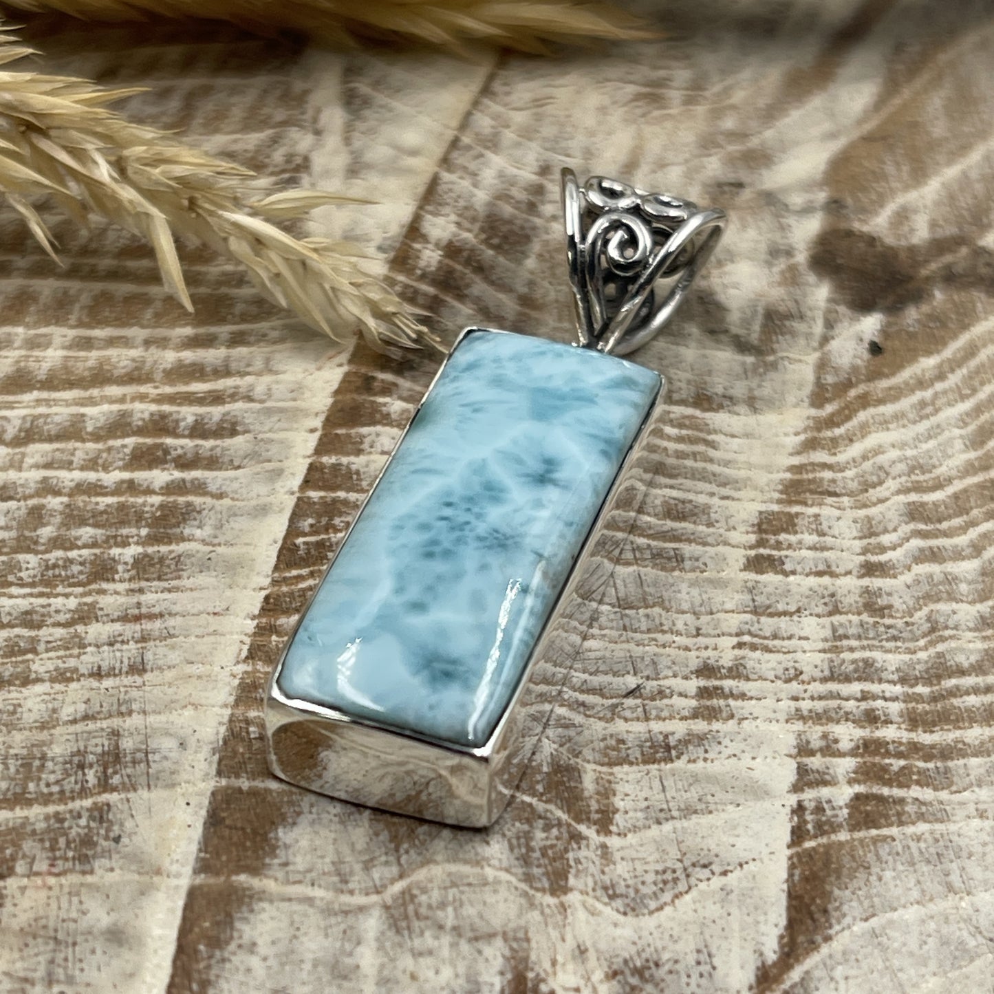 Larimar Sterling Silver Pendant