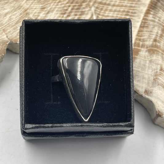 Shungite Ring Sterling Silver (Size 8)