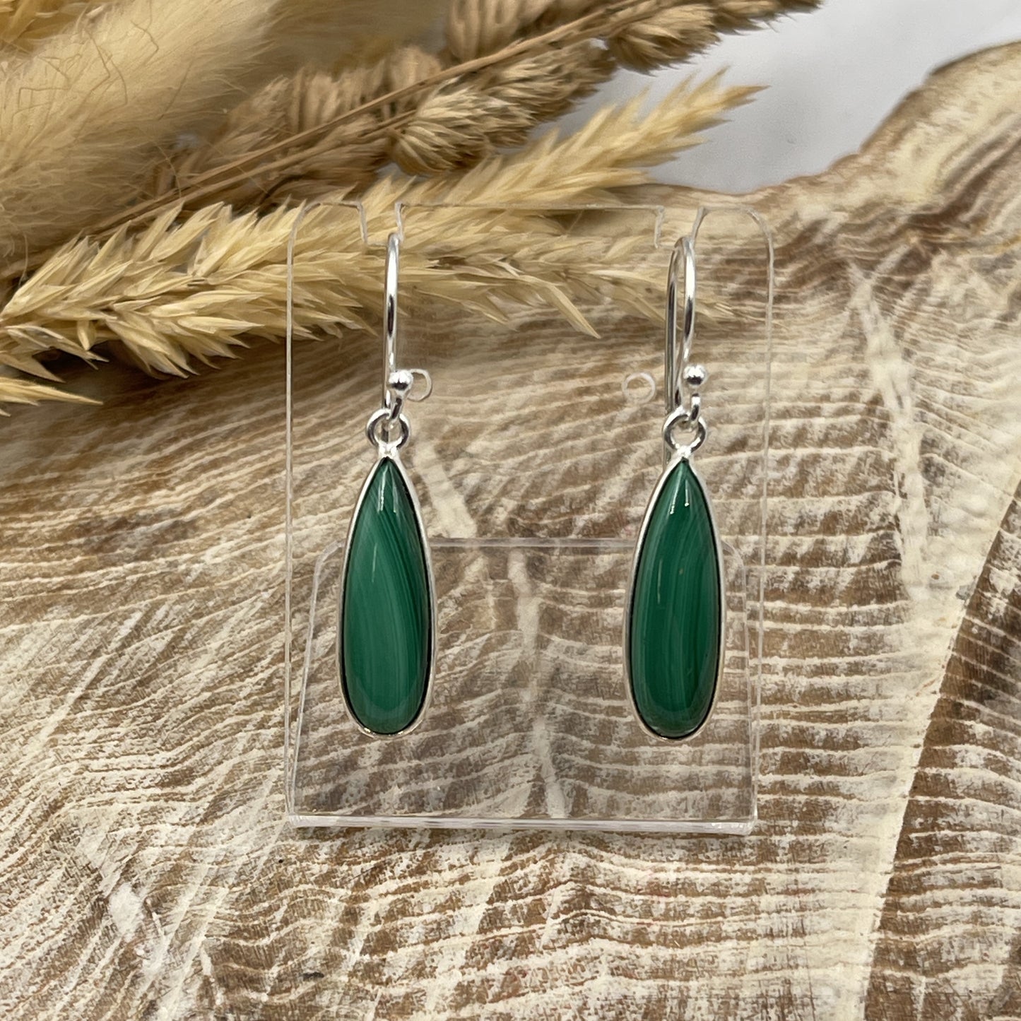 Malachite Sterling Silver Earrings