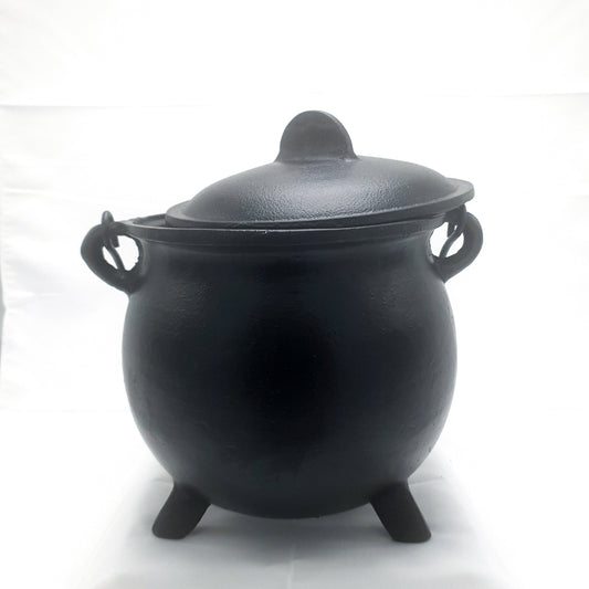 Plain Black Cast Iron Cauldron, XXL