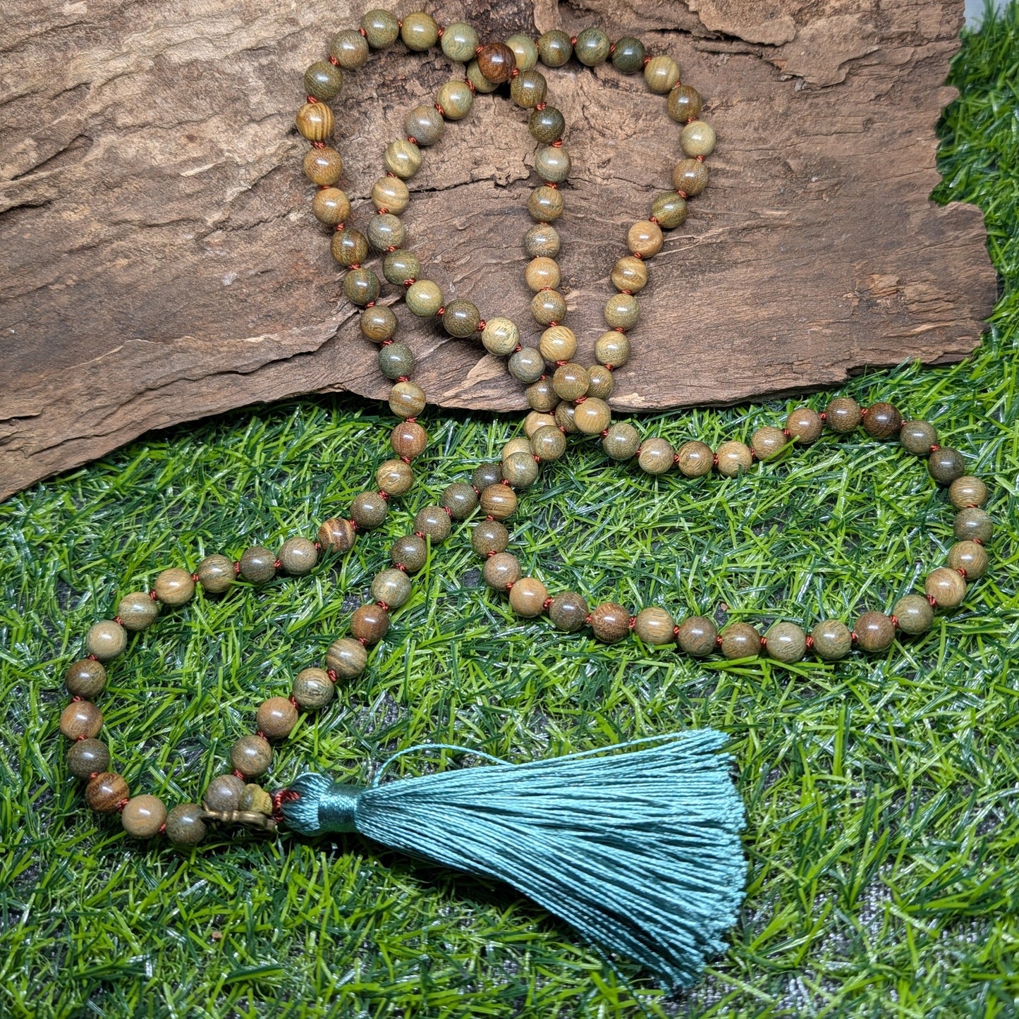 Green Jasper Mala Beads