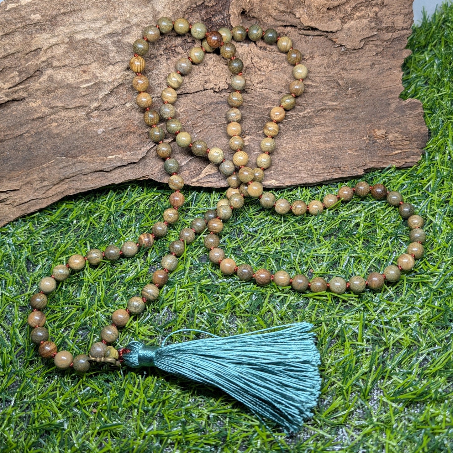 Green Jasper Mala Beads