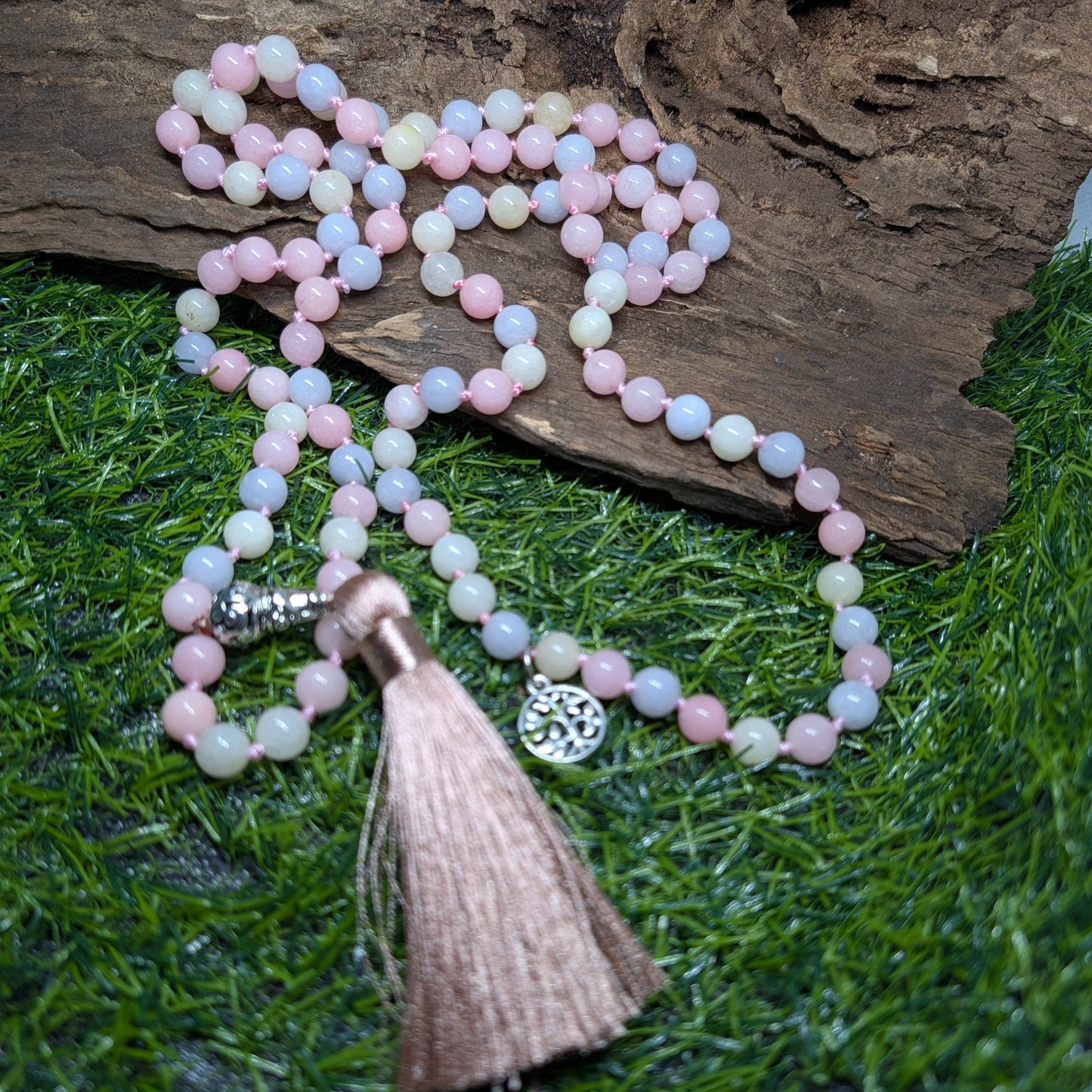 Morganite Mala Beads