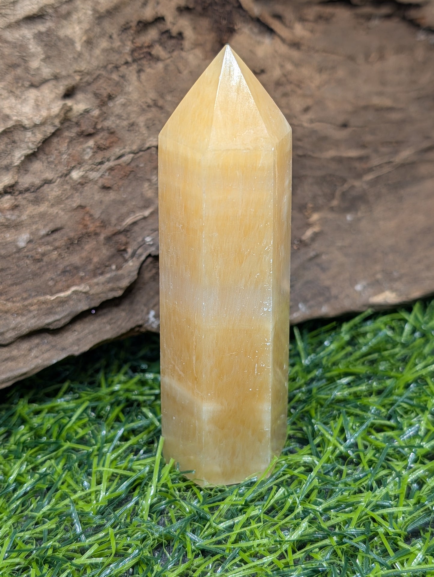 16 Orange Calcite Spheres & Points