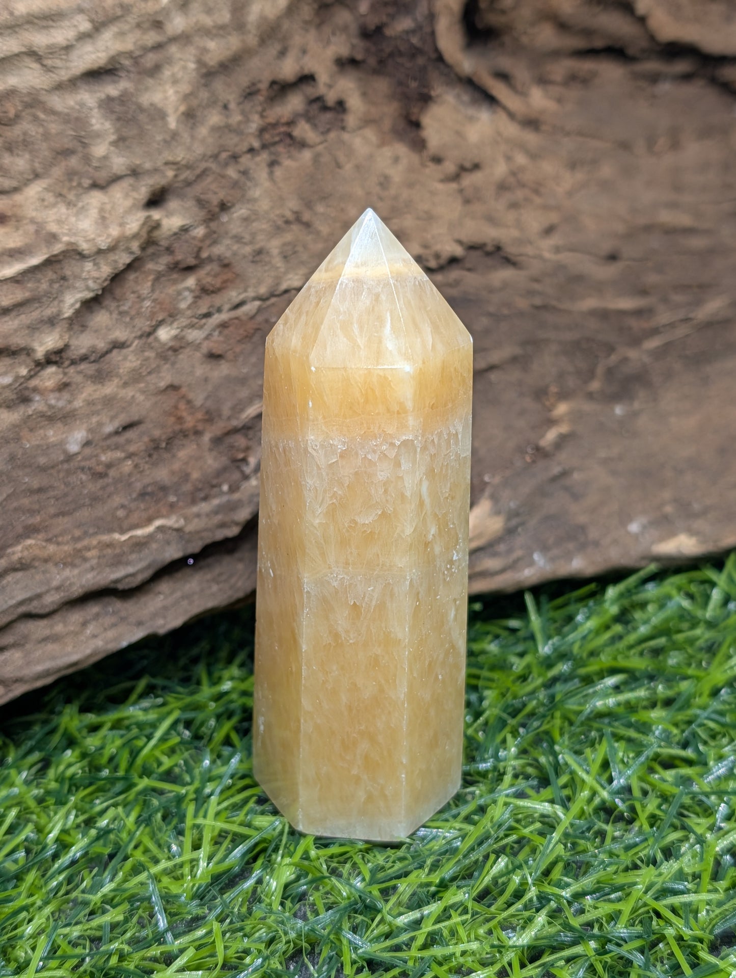 16 Orange Calcite Spheres & Points