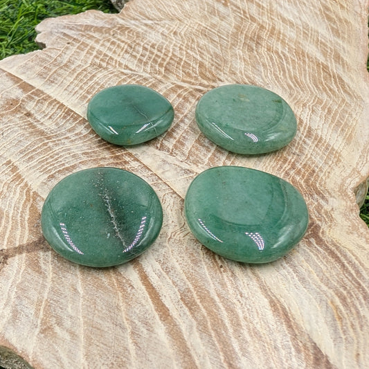 Green Aventurine Bra or Wallet Buddy Flat Stone