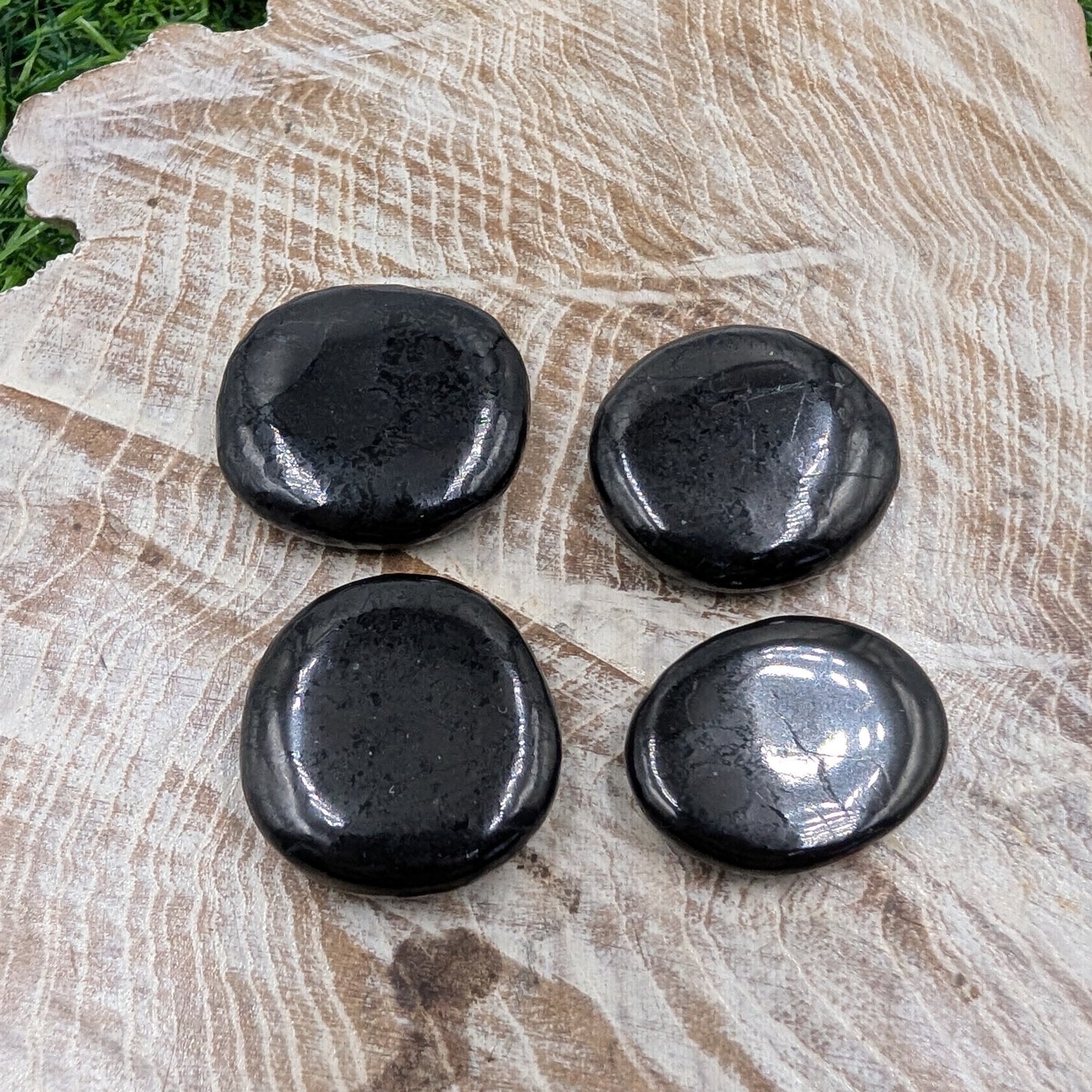 Black Tourmaline Bra/Wallet Buddy Flat Stone