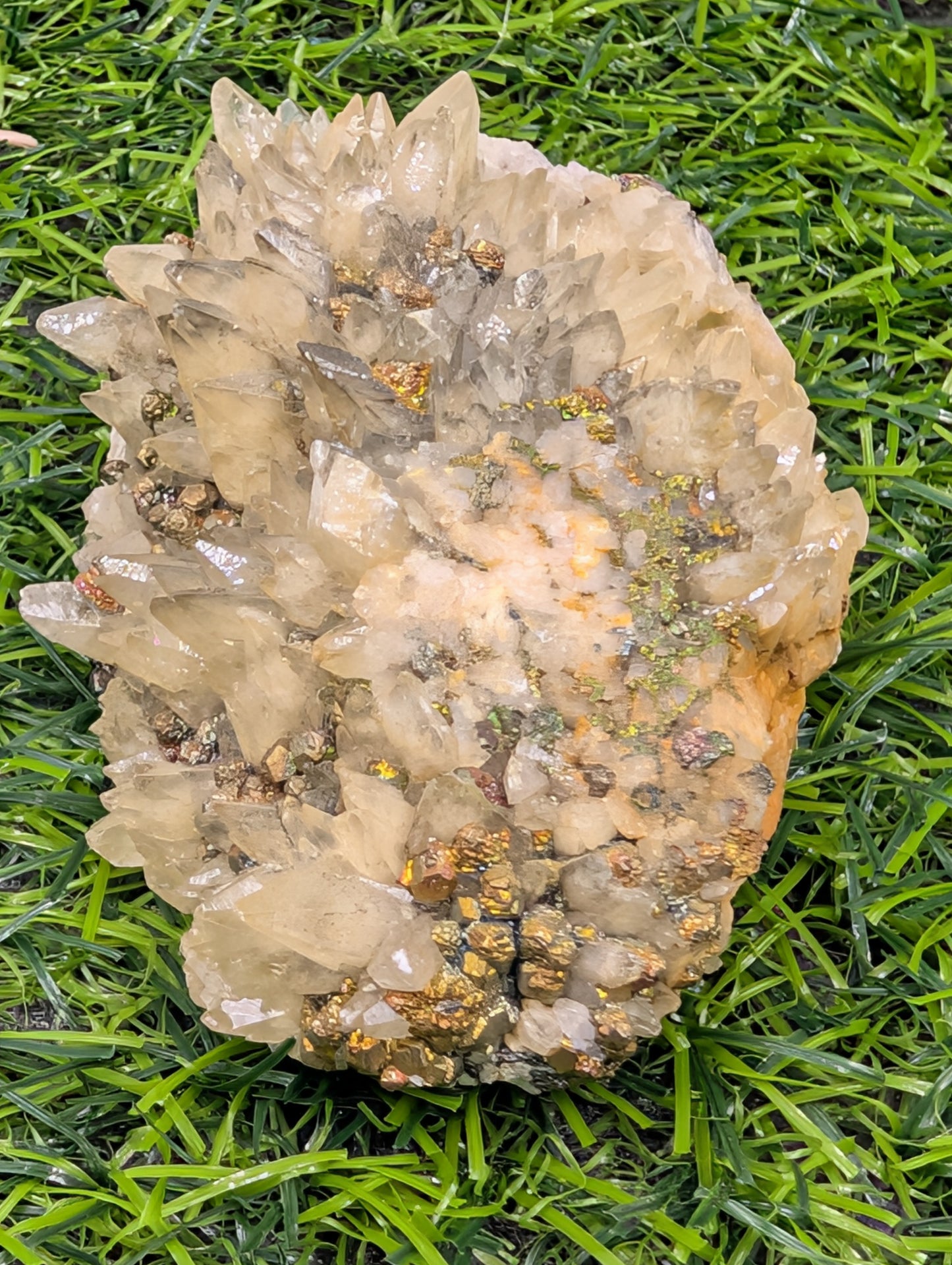 Pyrite On Quartz Cluster