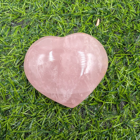 Rose Quartz Puffy Heart