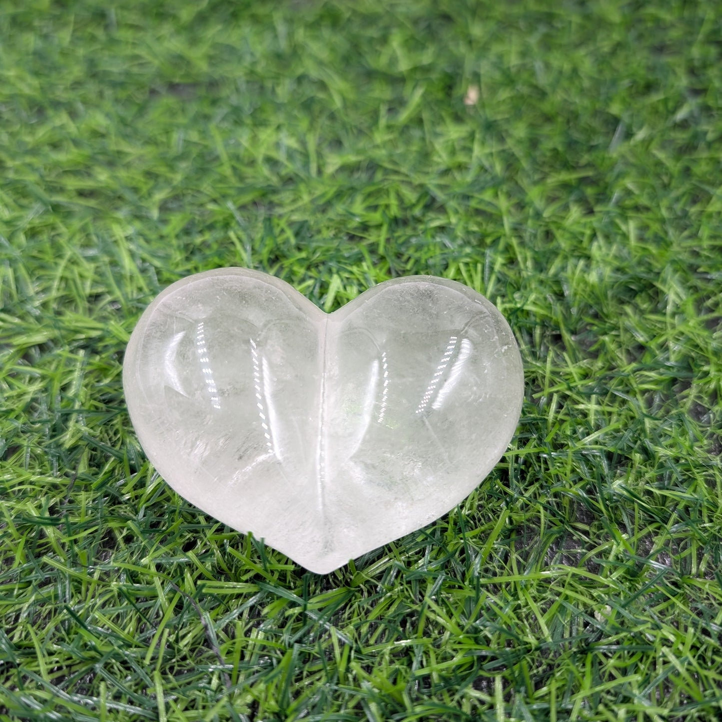 Clear Quartz Puffy Heart