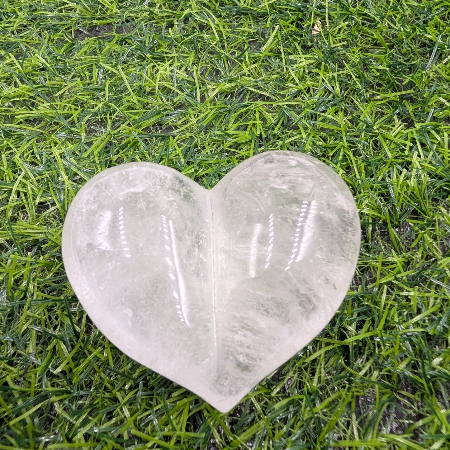 Clear Quartz Puffy Heart