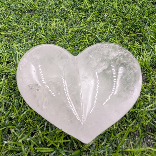 Clear Quartz Puffy Heart