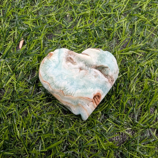 Blue Aragonite Heart