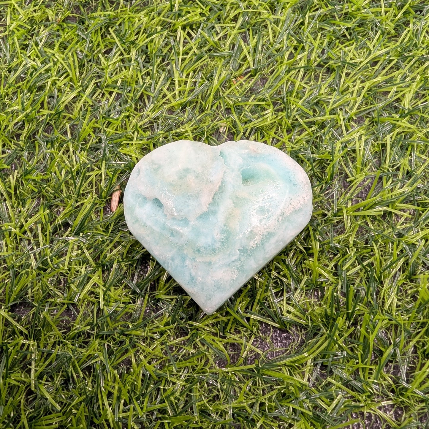 Blue Aragonite Heart