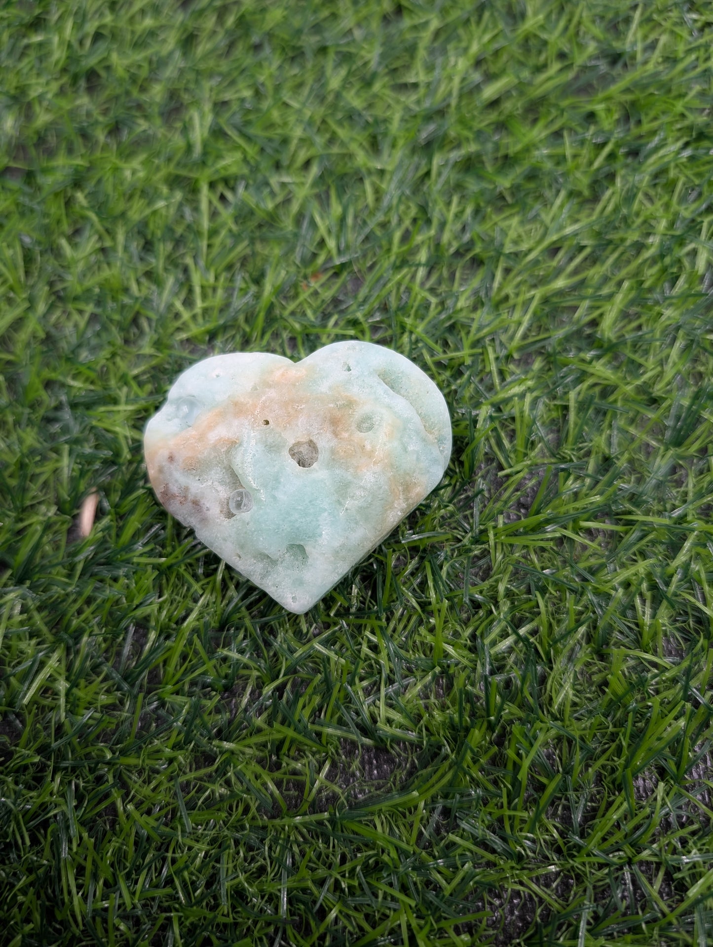 Blue Aragonite Heart