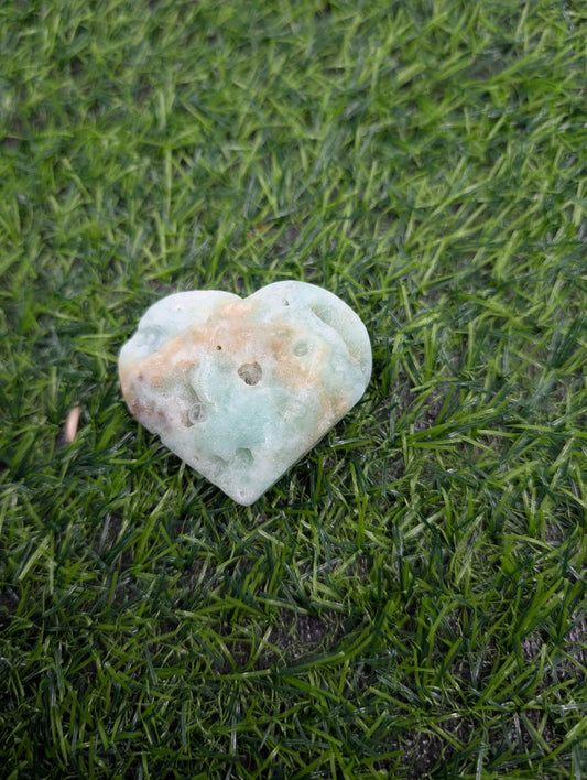 Blue Aragonite Heart