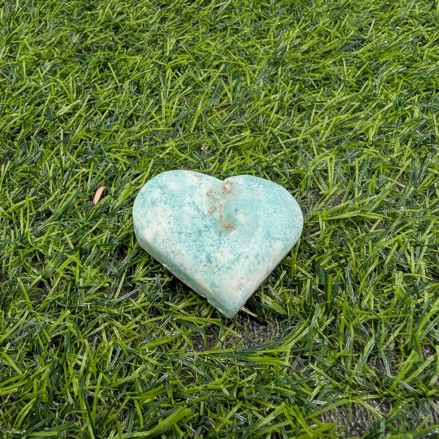 Blue Aragonite Heart