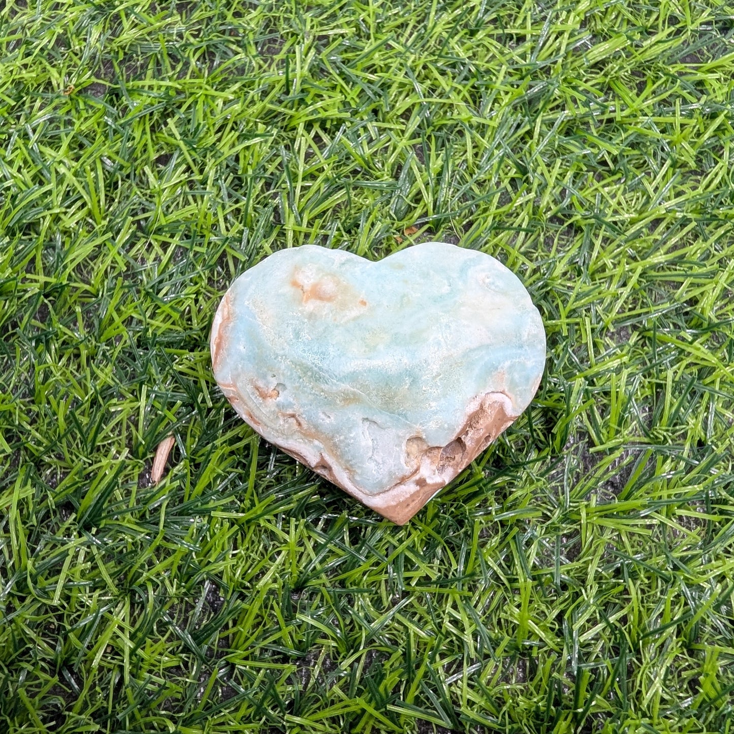 Blue Aragonite Heart