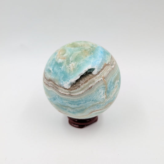 Blue Aragonite Sphere