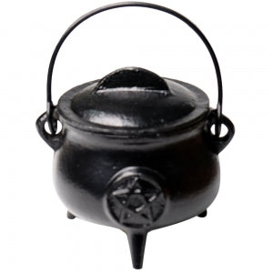 CAULDRON - Cast Iron Pentacle 14cm x 11cm x 13.5cm