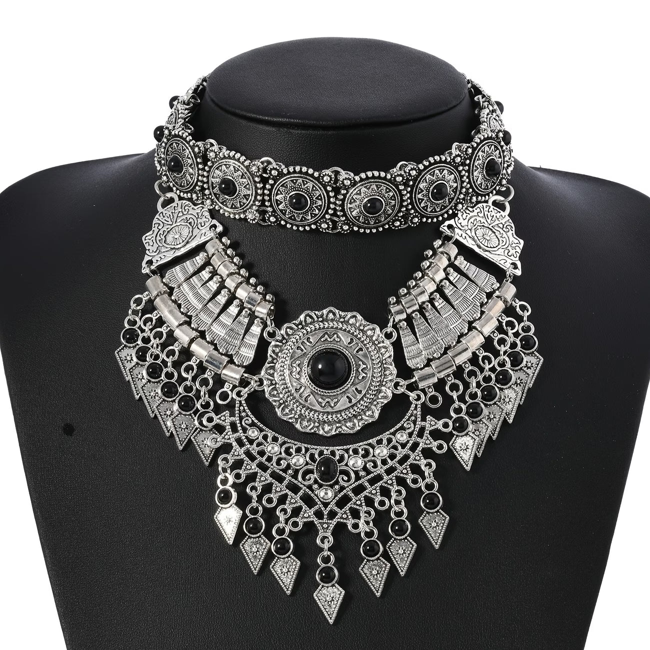 Fashion Vintage Handmade Teardrop Tassel Bohemian Necklace