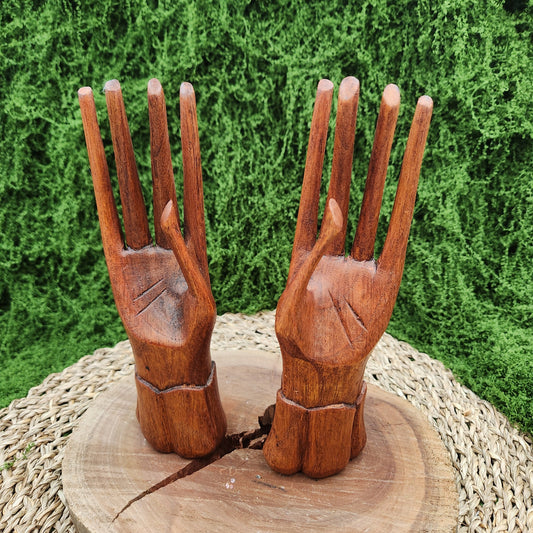 Wooden Hand Sculpture