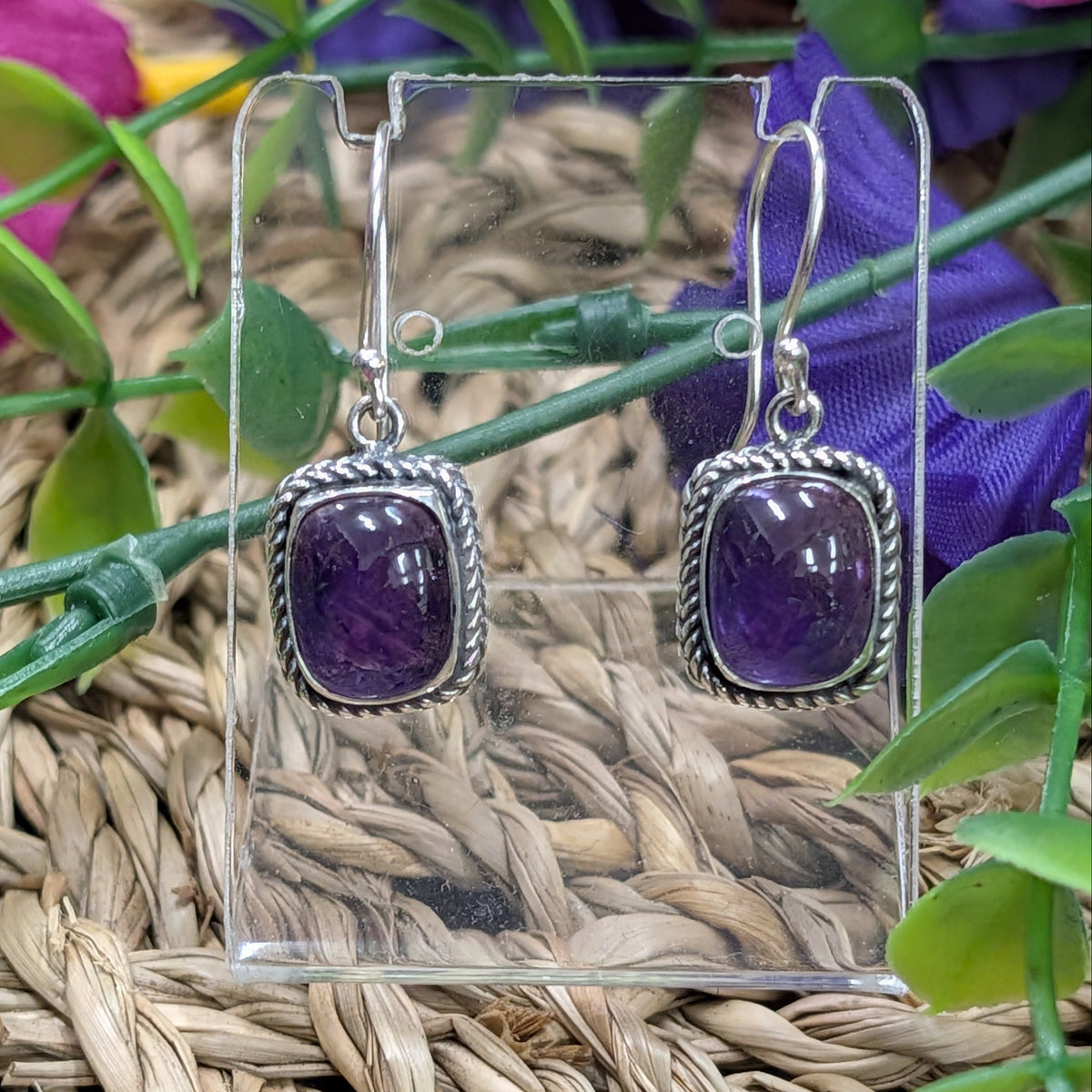 Amethyst Sterling Silver Earrings